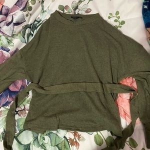 Army Green Long Sleeve with wrap (open back)